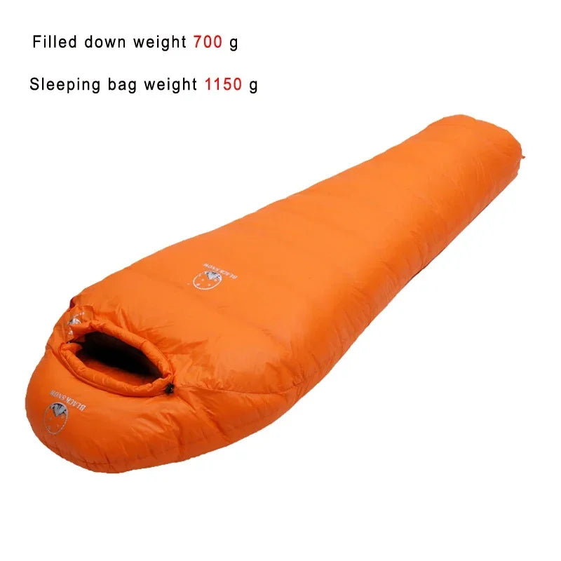 Very Warm White Goose Down Filled Adult Mummy Style Sleeping Bag