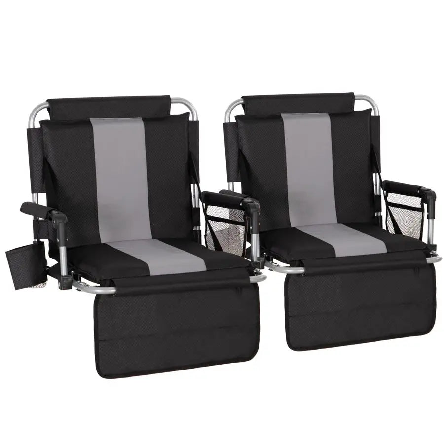 Folding Stadium Seat Bleacher Chair with Cup Holder