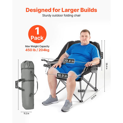 Oversized Camping Chairs With 450lbs Capacity