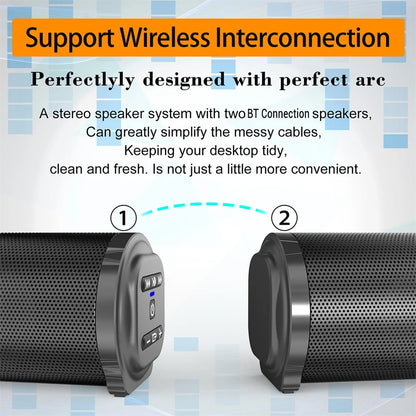 Sound Bar TV Sound System Bluetooth Speaker Wireless Subwoofer Bass Home Theater Rechargeable Lound Portable Speaker