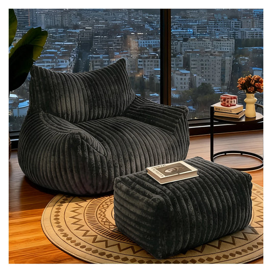 Reading Bean Bag Chairs for Adults, BeanBag Density Foam Couch, Floor Lazy Soft, Comfy Reading Nook