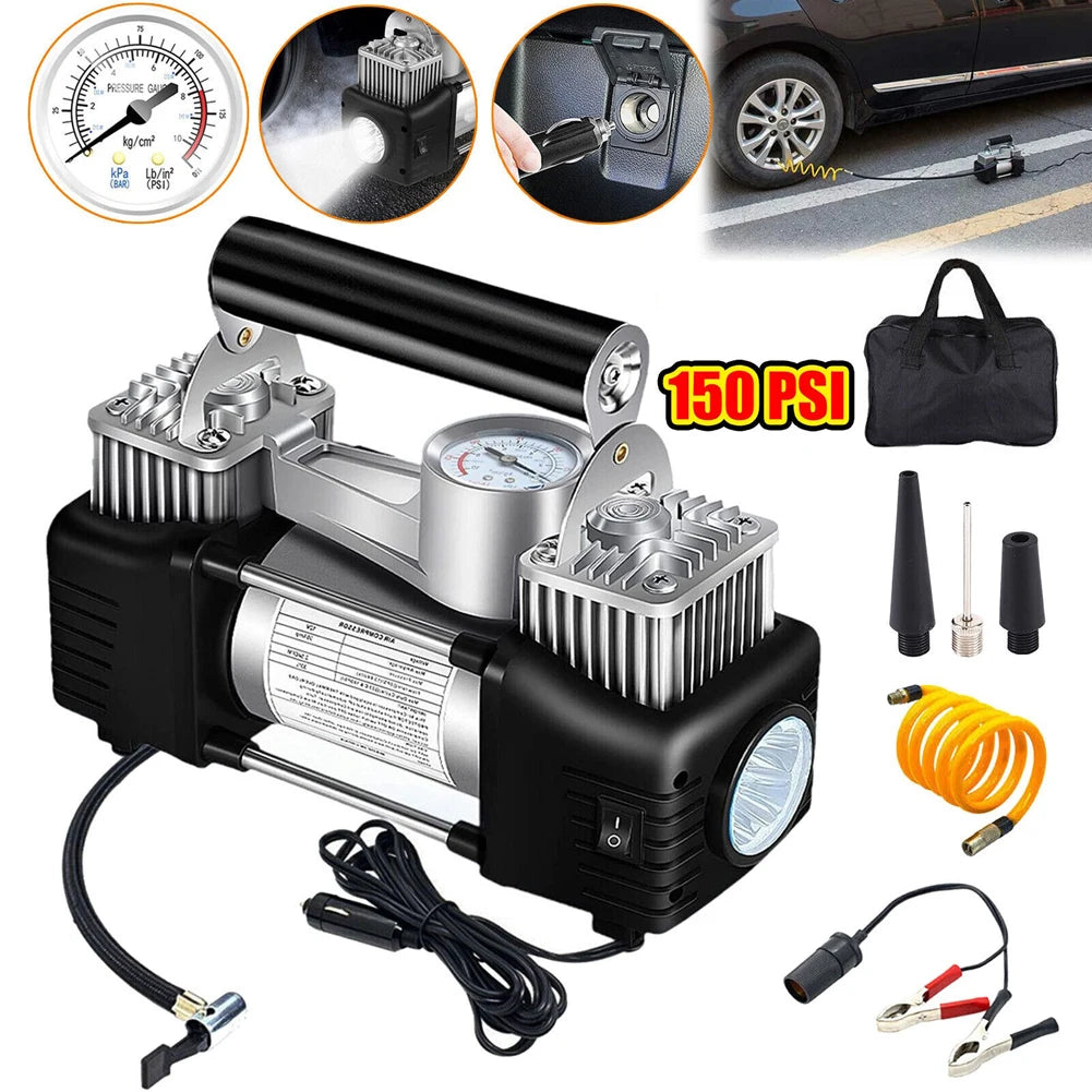 12V Portable Dual Cylinder Air Pump