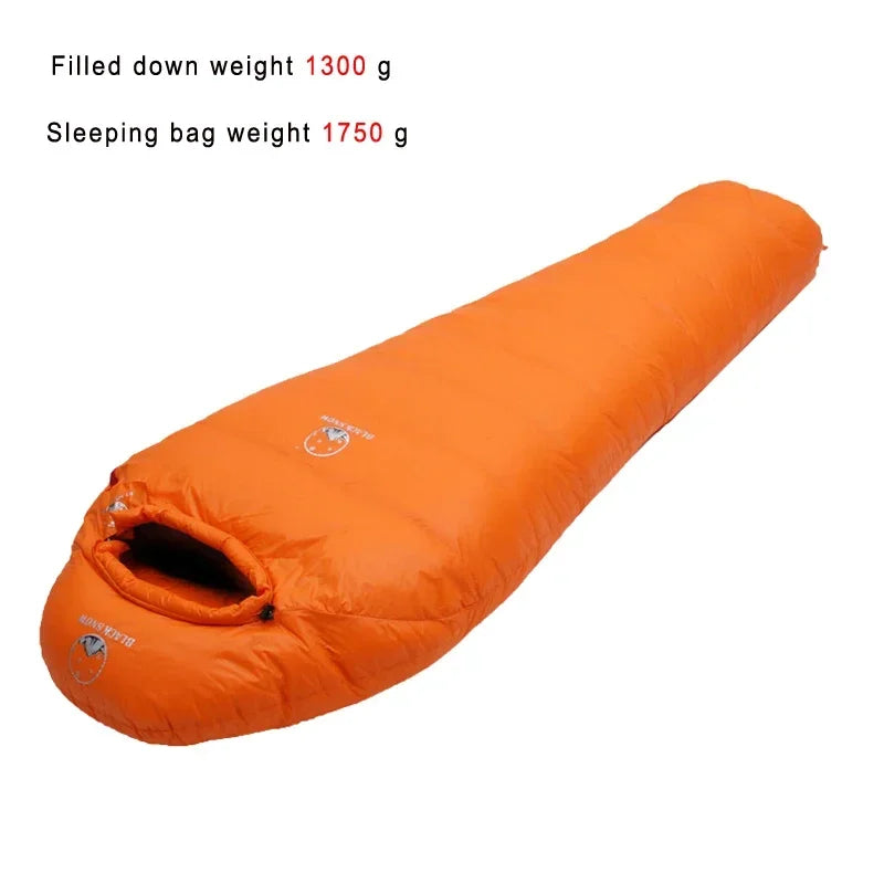 Very Warm White Goose Down Filled Adult Mummy Style Sleeping Bag