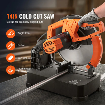Chop Saw 14"/355mm Blade Diameter,  0-45° Adjustable Dry Cut Saw