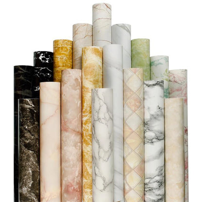 Pvc Marble Kitchen Oil-Proof, Waterproof Self-Adhesive Countertop or Cabinet Renovation Tile Stickers