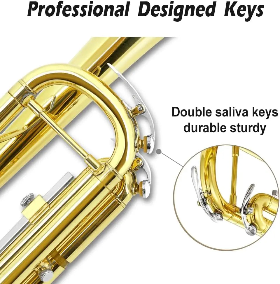 Bb Standard Trumpet Set for Beginners with Hard Case