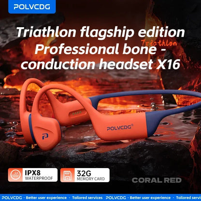 Bone Conduction Waterproof Earphones With 32GB memory and Bluetooth 5.4