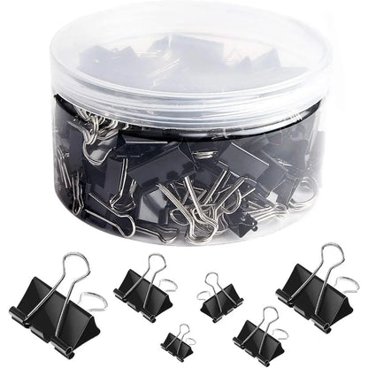 110 PCS Binder Clips in Assorted Sizes