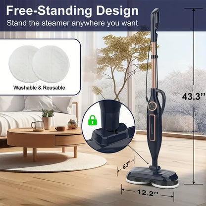 Steam Mop Cleaner with Rotating Mop Pad 10 in 1 Powerful Floor Steamer for Home Hardwood Laminate