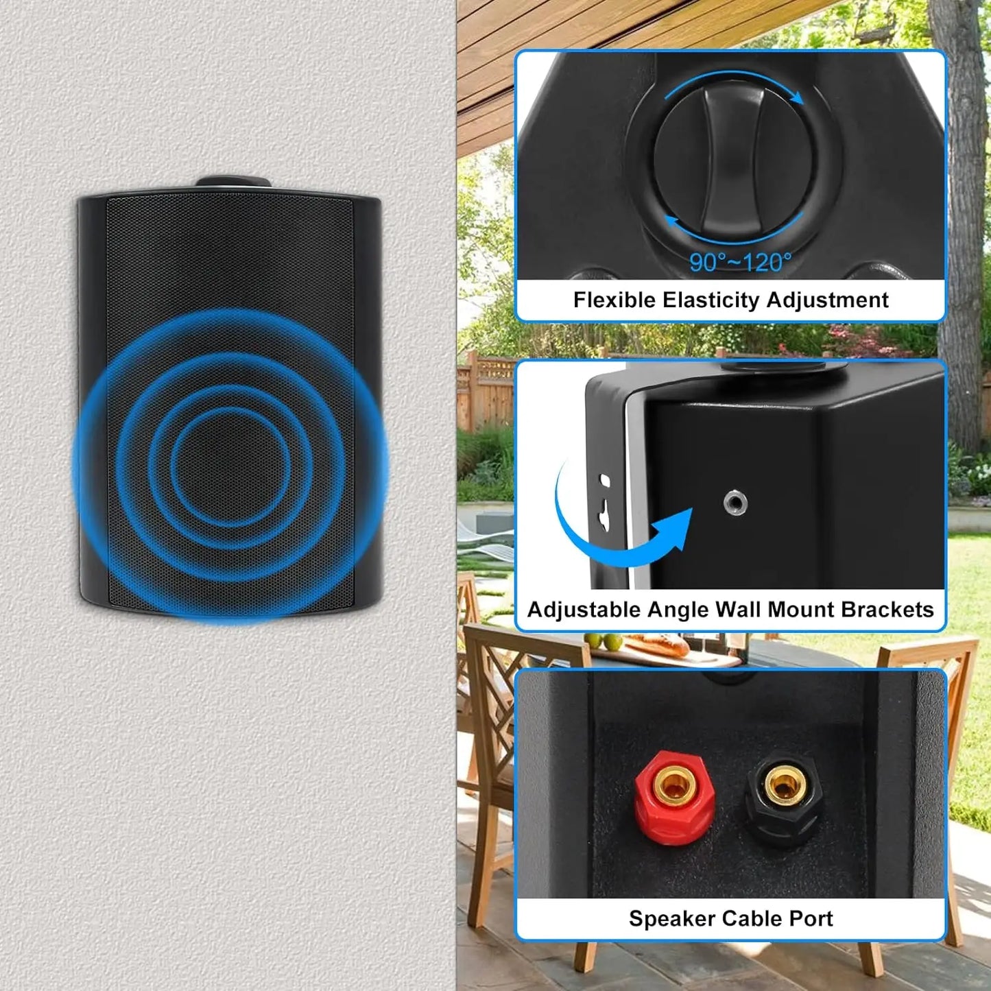 5.25'' 600 Watts Passive Indoor Outdoor Speakers