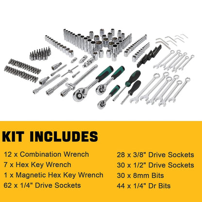 216-Piece Home & Auto Repair Tool Kit