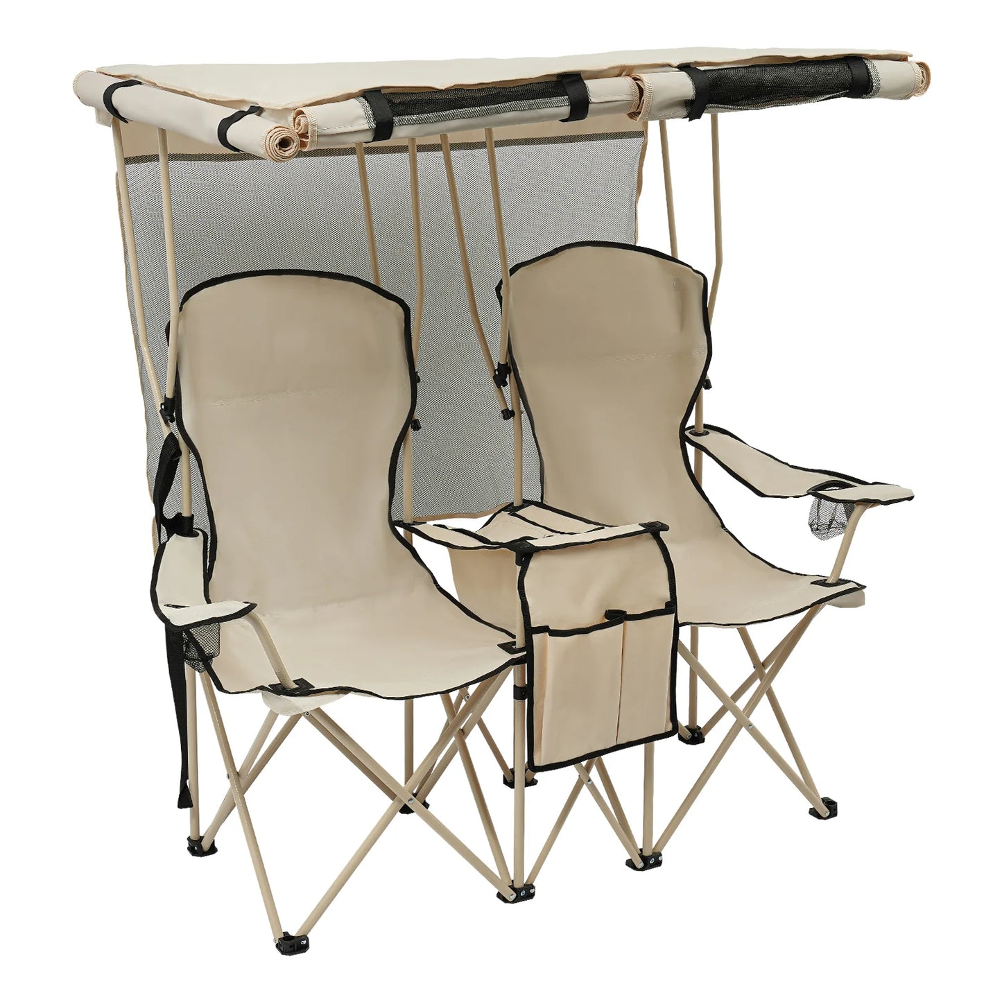 Double Outdoor Camping Chair with Canopy