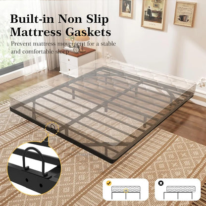King Size Floating Bed Frame with Smart LED Lights