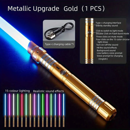15-color 2-in-1 Metal Gravity Sensing Light up Saber