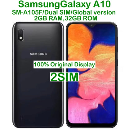 Samsung Galaxy A10 SmartPhone Global Edition 2 SIM 6.2-inch 2GB+32GB Samsung 4G Smartphone 3400mAh Original Unlocked