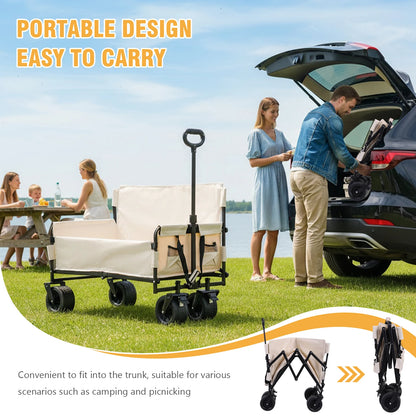 Collapsible Heavy Duty Wagon with Big Wheels