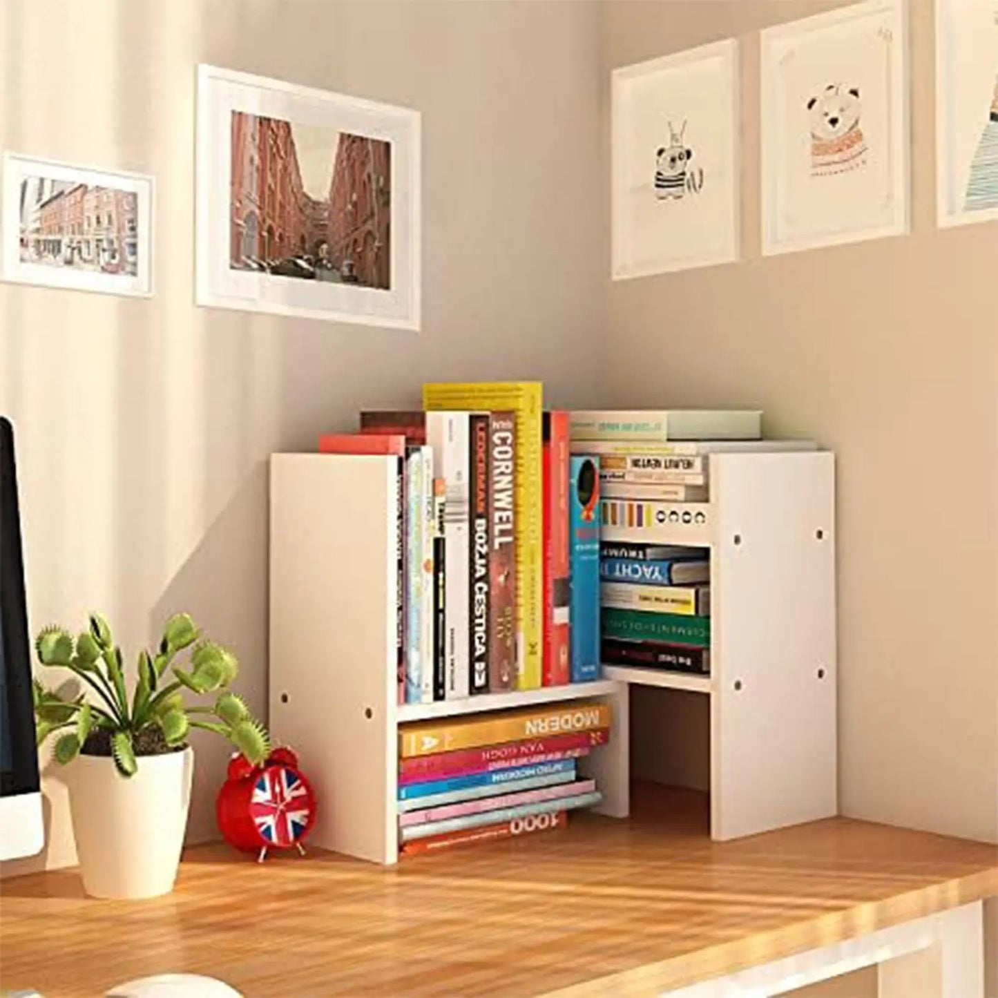 Desktop Organizer With Adjustable Shelves
