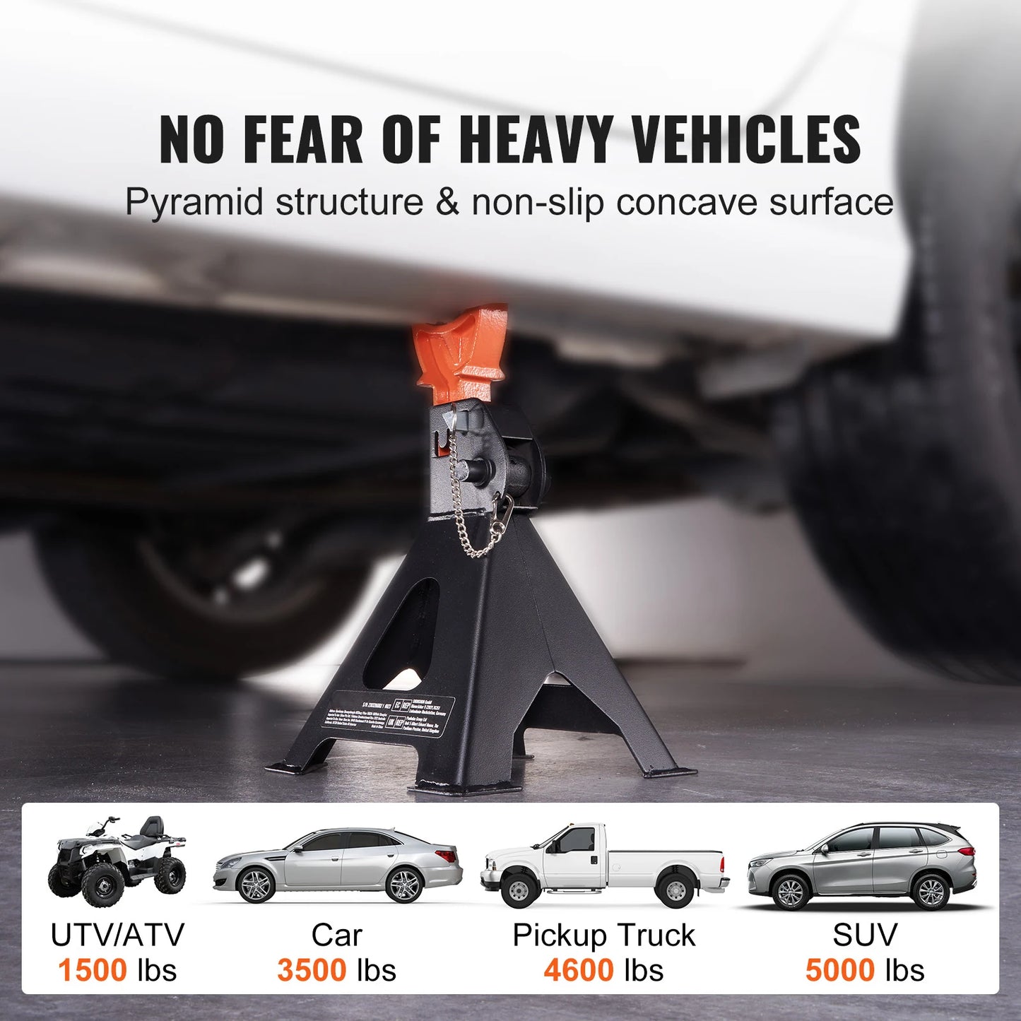 3 or 6 Ton Capacity Jack Stands