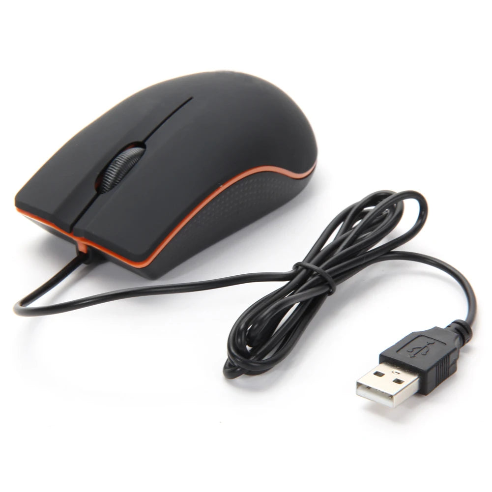 USB Wired Optical Ergonomic Mouse 1200 DPI, 3 Buttons