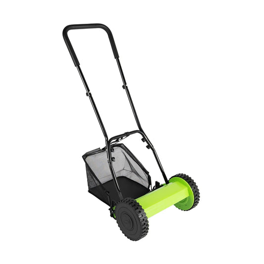 12 Inch, 5 Blade, Manual Push Reel Lawn Mower