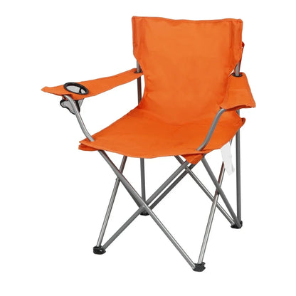 Folding Camp Chairs with Cup Holder, (2 Pack ),  Portable Quad Frame Durable Outdoor Seating Tailgating Camping Sports Events