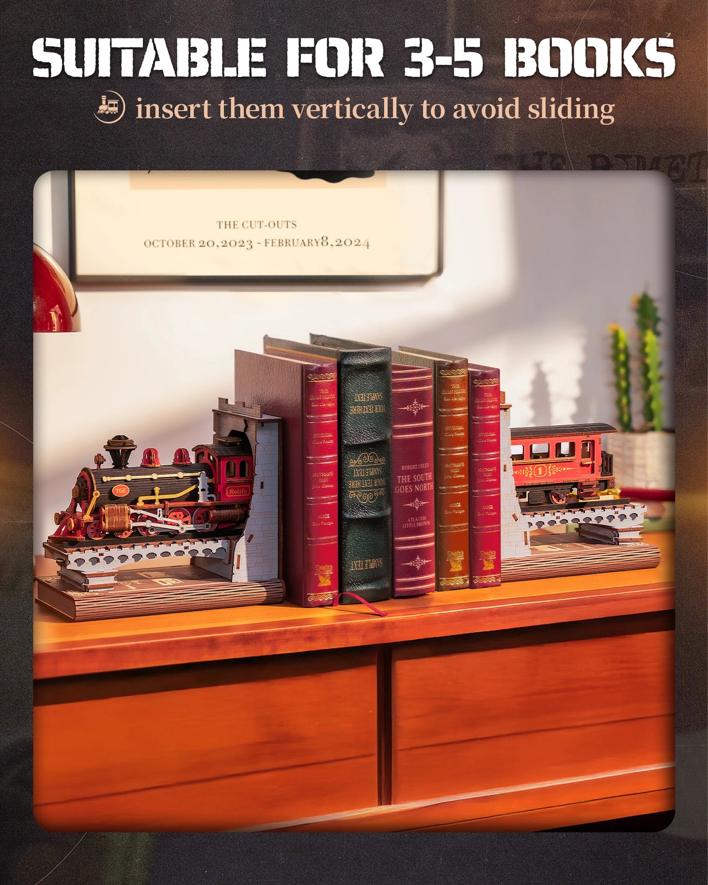 Century Train DIY Book Nook Bookshelf Home Decoration