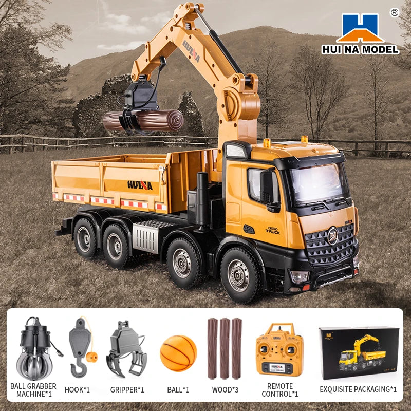 Remote Control Grab Wood Dump Truck 26-Channel 1:14 Scale Semi-Alloy Remote Control Vehicle