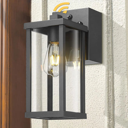 Porch Light With GFCI Outlet, Dusk To Dawn Illumination Outdoor For House, Patio, Garage, Hallway, etc.