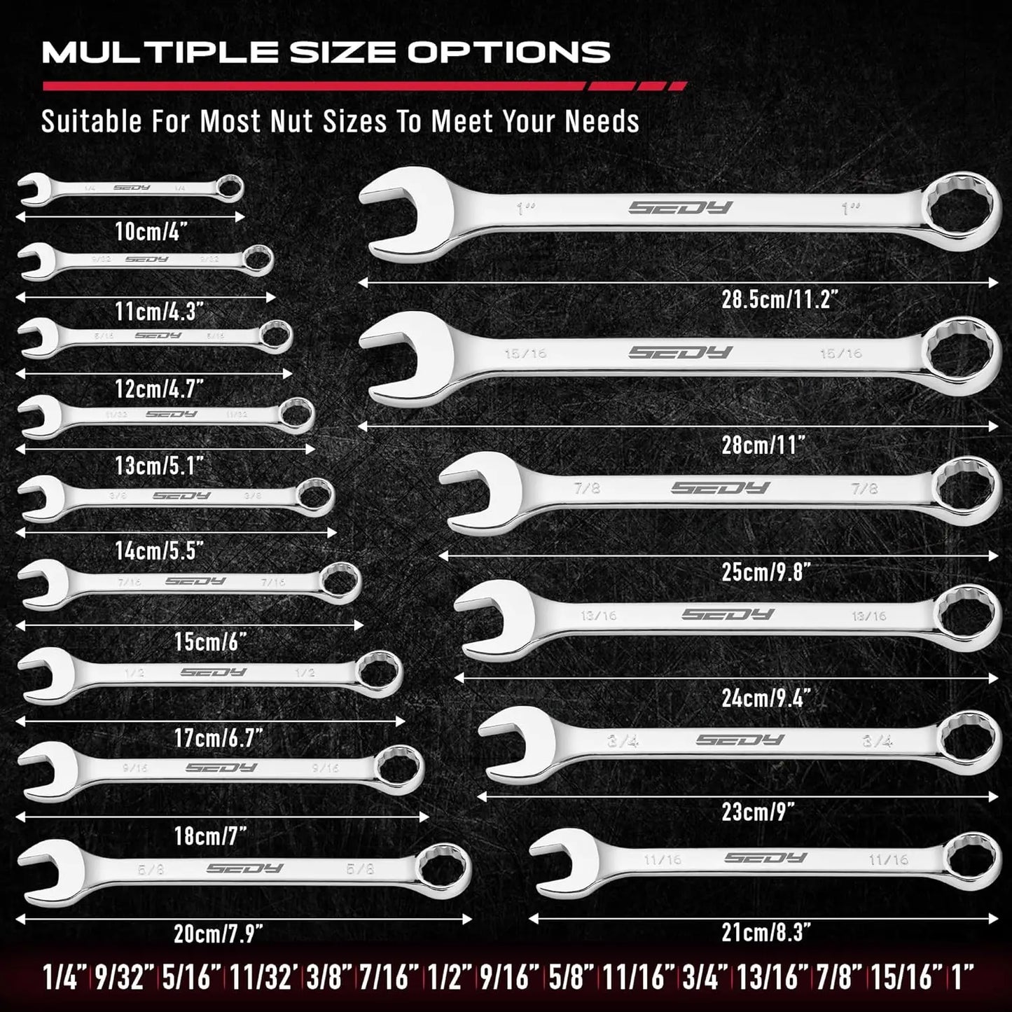 30-Piece Combination Wrench Set