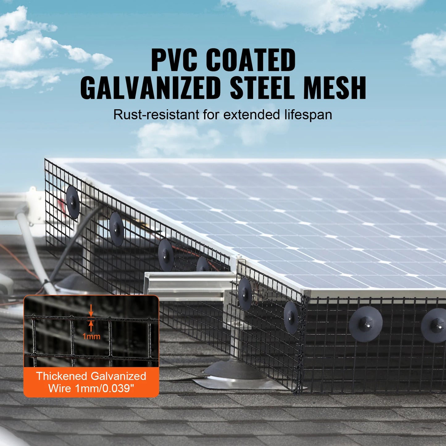 Solar Panel Bird and Critter Guard Roll Kit