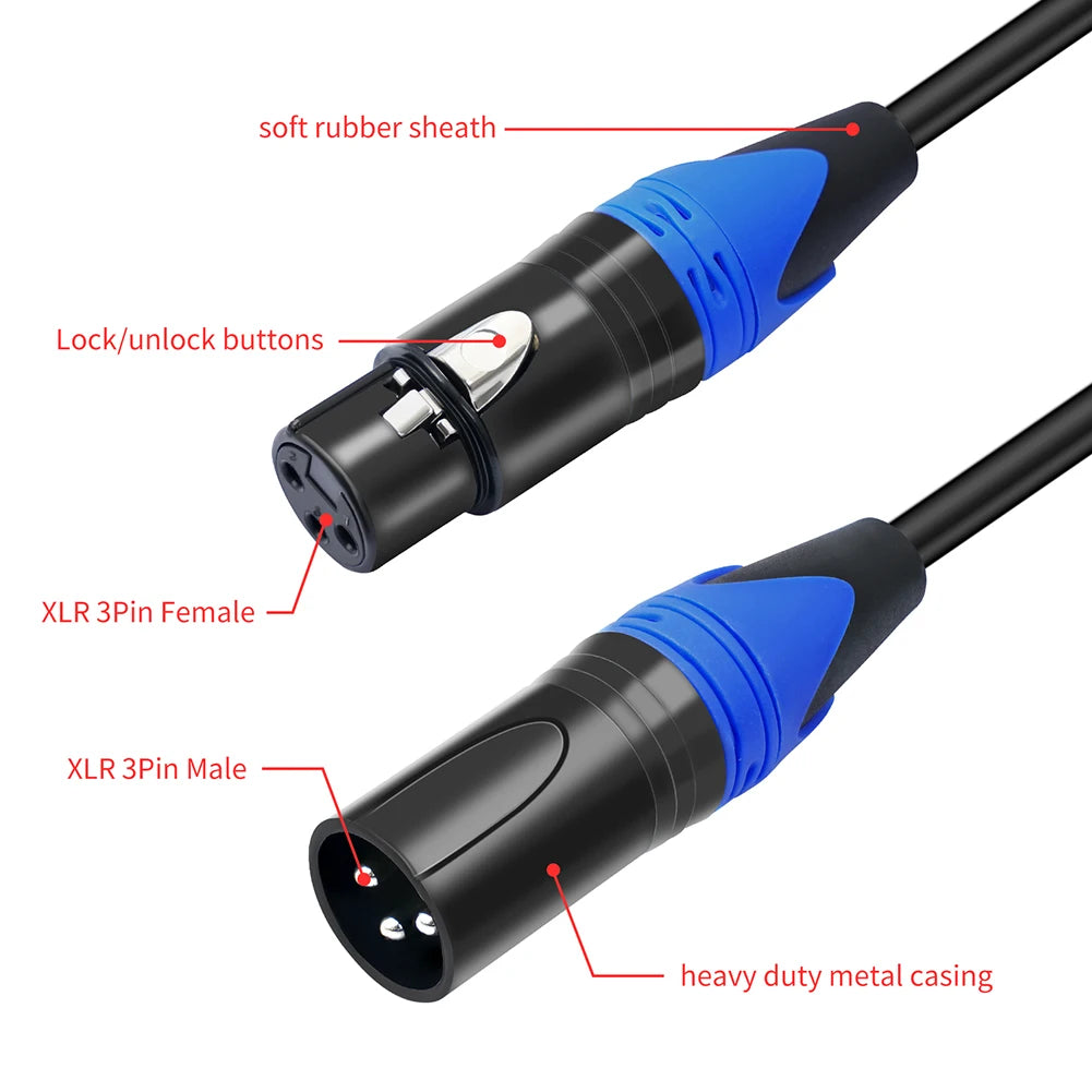 Audio Microphone Cable Adapter for Mixer