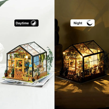 Miniature Greenhouse Wooden Kit