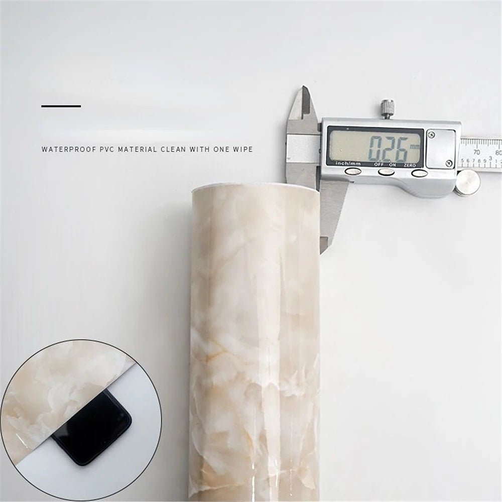 Pvc Marble Kitchen Oil-Proof, Waterproof Self-Adhesive Countertop or Cabinet Renovation Tile Stickers