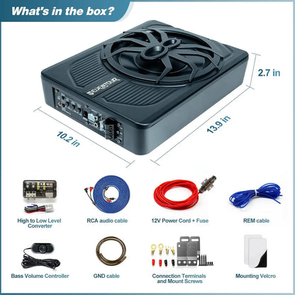 10" Slim Under Seat Car Subwoofer