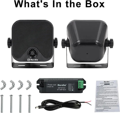 100W Heavy Duty Waterproof Boat and Marine Bluetooth Speakers