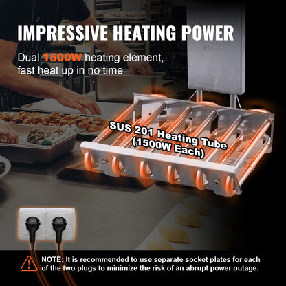 Electric Deep Fryer w/Dual Removable Tanks 12L 5000W Commercial Countertop  Fryer for Commercial Use.