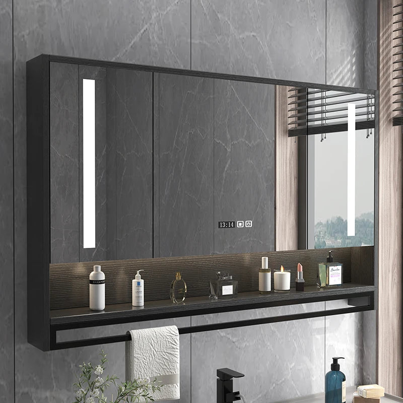 Bathroom Mirror LED Backlit Smart Anti Fog Touch Sensor Mirrored Cabinet