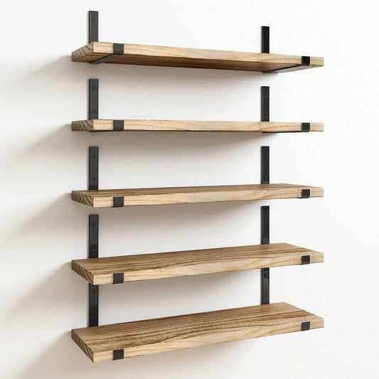 5/10pcs Floating Shelves, 4.7 inch Deep Wall Shelves, Bathroom Organizer