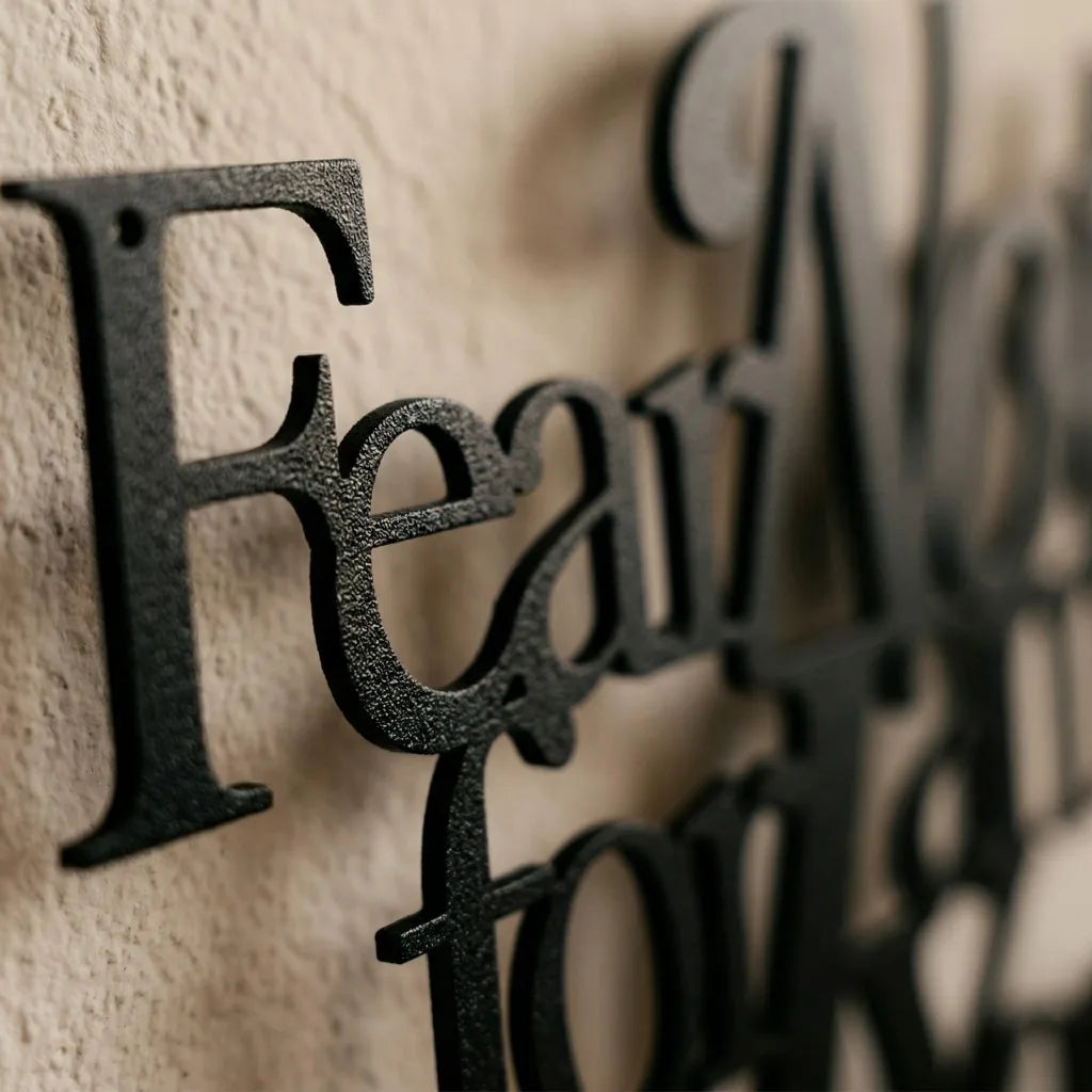 "Fear Not For I Am With You" Metal Wall Art - Isaiah 41:10 Bible Verse Decor