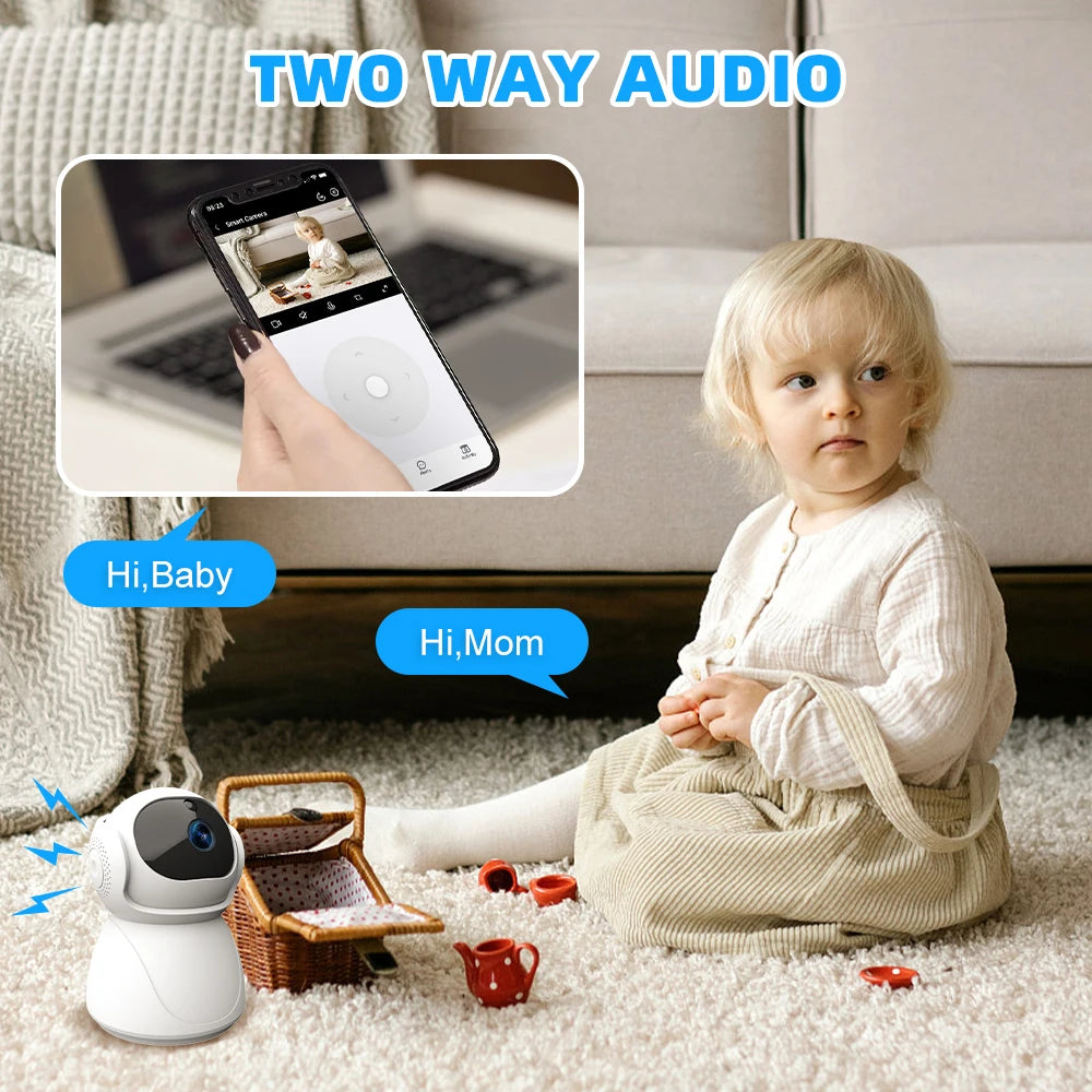 5G Indoor WiFi Camera HD 360° dual-frequency Surveillance Security Camera, Night Vision, Auto Tracking , and Baby Monitoring Camera