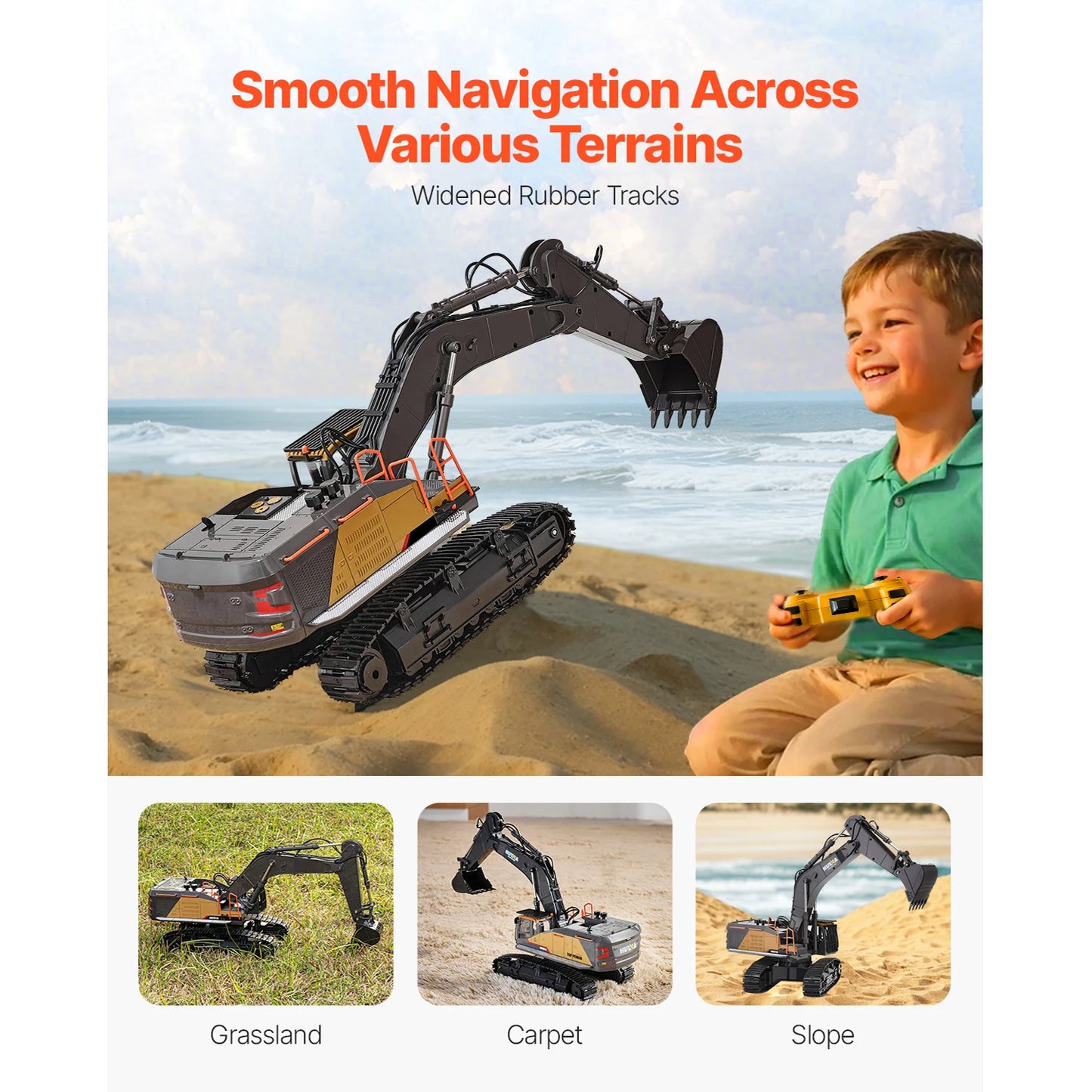 1:14 RC 22 Channel  Excavator with Shovel & Sounds