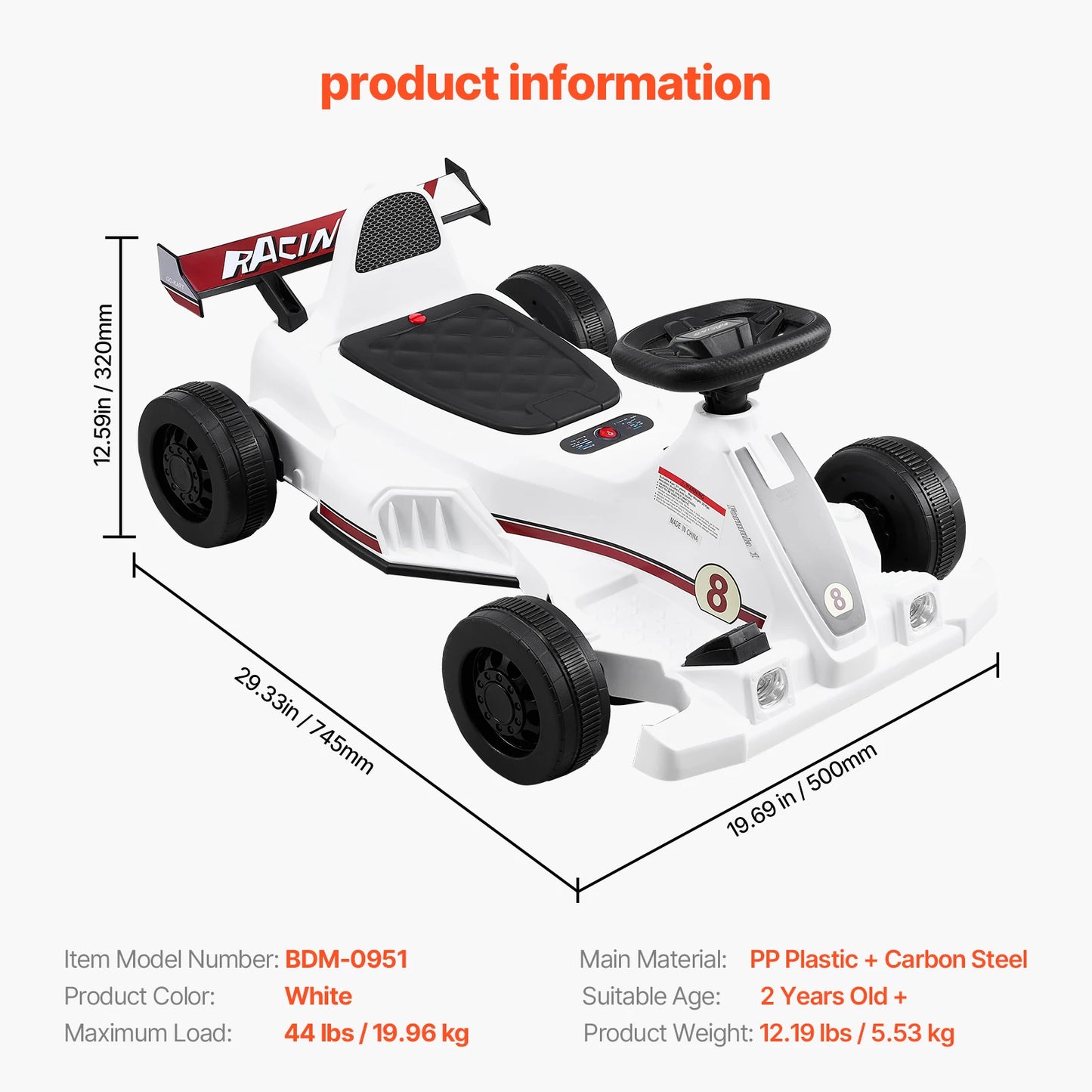 6V 4.5Ah Electric Pedal Go Kart