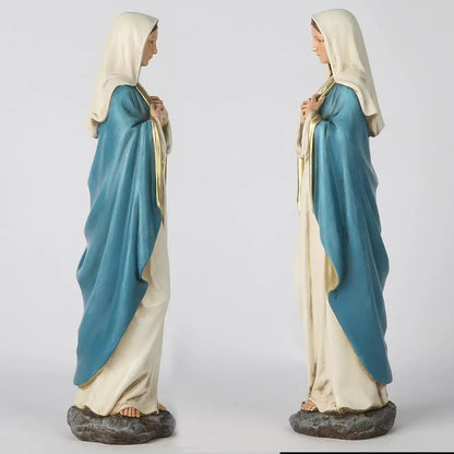 16.5 inch Handcrafted Renaissance Catholic Statue of Immaculate Heart Virgin Mary for Altar and Home Decor
