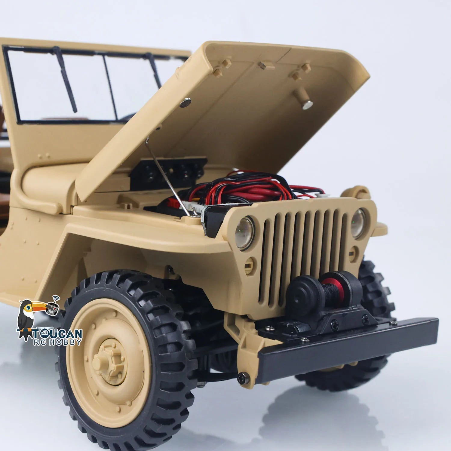 Remote Control Military Car 1/14 scale, 2.4GHZ Open-top Off Road 4WD Combat Model