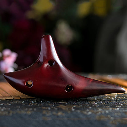 12 Hole Ocarina Ceramic Alto C Vessel Flute