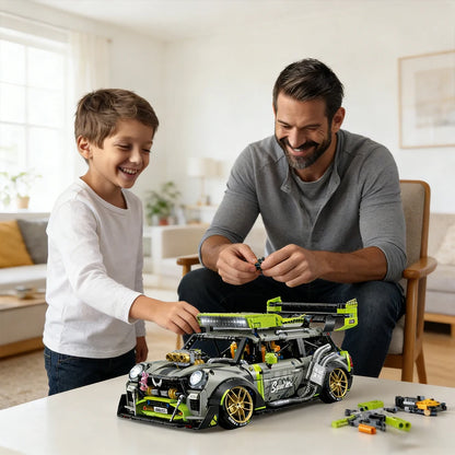 RC Sports Car Building Blocks Model Racing Car 1:10 Scale With Motor