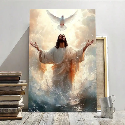 Framed Jesus Inspiring Canvas Painting - Wall Art - Ideal Gift for Home, Wall & Room Decor Suitable for Bedroom