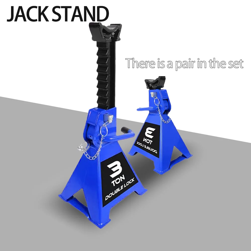 1 Pair, 3 Ton Jack Stands with 6000 lbs. Capacity