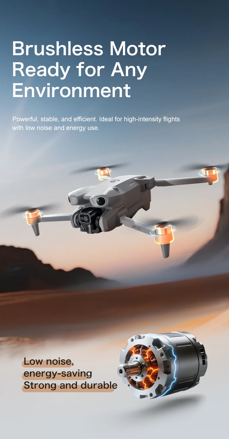 RC Quadcopter Drone 8K HD Aerial Photography Remote Control Aircraft Dual Camera WIFI GPS Three Sided Obstacle Avoidance