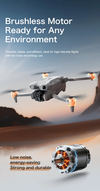 RC Quadcopter Drone 8K HD Aerial Photography Remote Control Aircraft Dual Camera WIFI GPS Three Sided Obstacle Avoidance